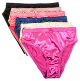 Satin Full Coverage  Bikini Panties (6 Pack)