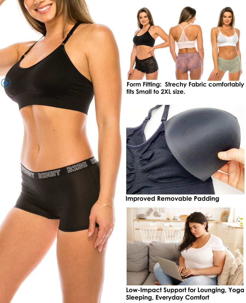 Seamless Racerback Sports Bra, Low Impact